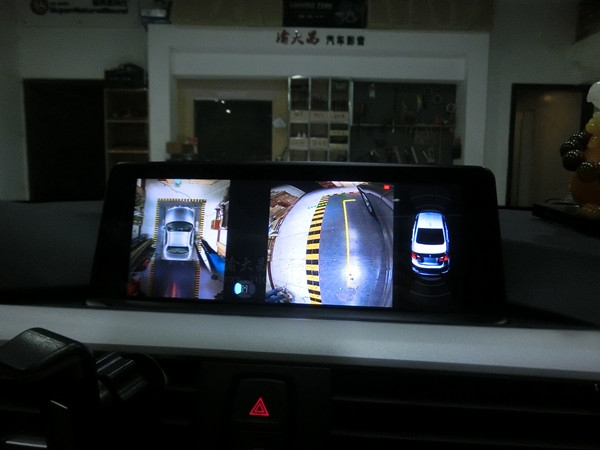 寶馬3系加裝1080P超清360度道可視全景行車(chē)記錄儀_重慶渝大昌汽車(chē)音響