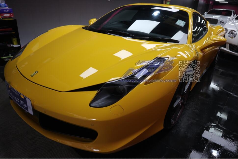 法拉利458 施工頂級漆面保護膜（深圳廣州佛山車身改色貼膜）