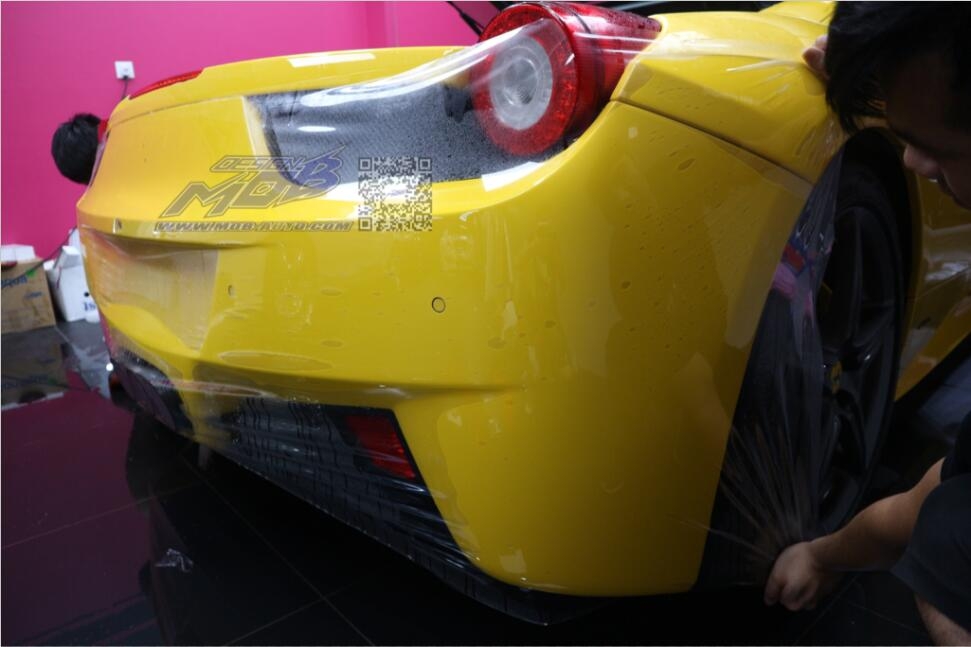 法拉利458 施工顶级漆面保护膜（深圳广州佛山车身改色贴膜）