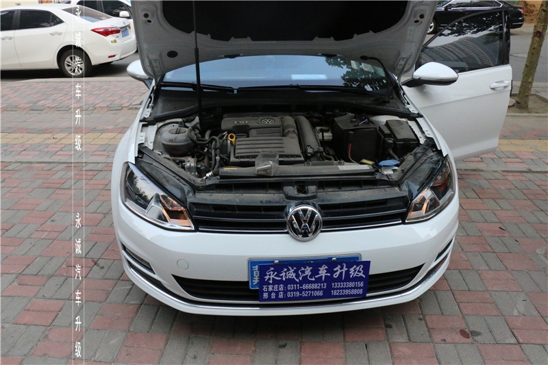 【永誠汽車】石家莊大眾高爾夫7升級氙氣燈，時宇雙U大燈總成