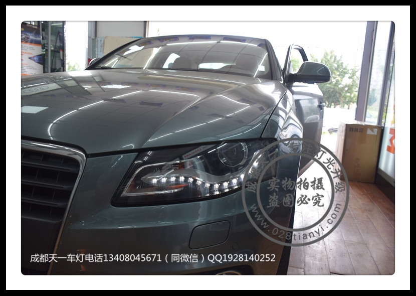 成都奧迪A4L車燈不亮？改裝海拉雙光透鏡歐司朗氙氣燈