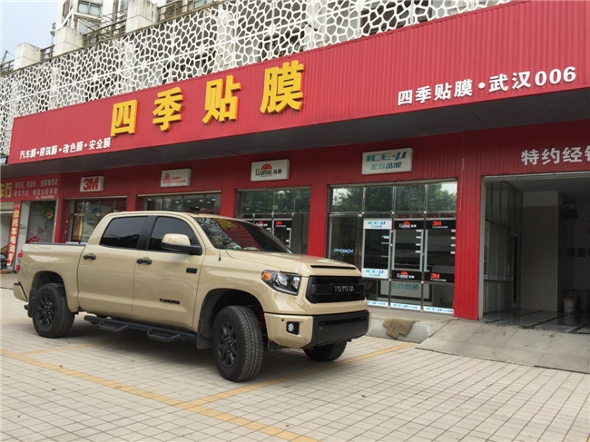 坦途皮卡全車龍膜玻璃隔熱膜施工AVS70+LATI15