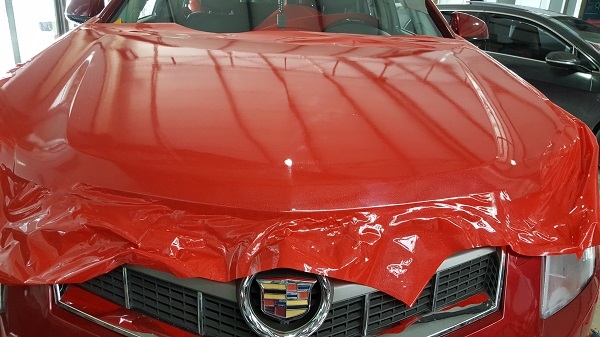 成都鑫迪克汽车改装工厂凯迪拉克SRX整车珠光红改色贴膜