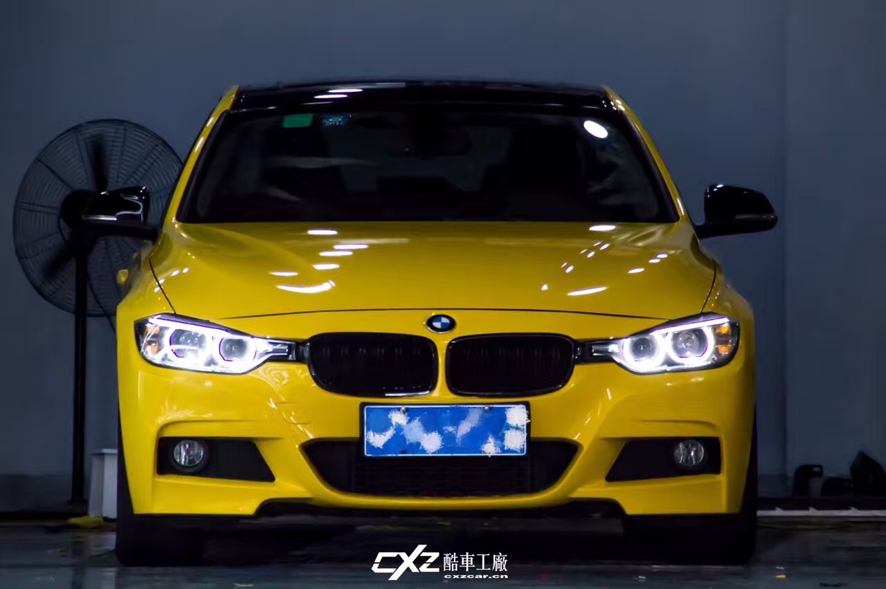 法國(guó) HEXIS  亮光黃+車頂鋼琴黑+中網(wǎng)鋼琴黑（寶馬320）
