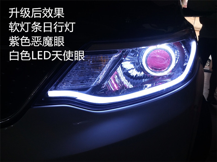 起亞K2大燈升級雙光透鏡+淚眼日行燈+天使眼惡魔眼