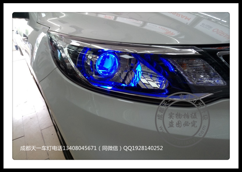 成都起亞K2車燈不亮？改裝雙光透鏡氙氣燈LED日行燈總成
