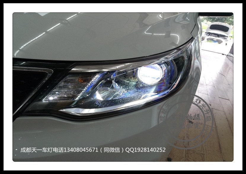 成都起亞K2車燈不亮？改裝雙光透鏡氙氣燈LED日行燈總成