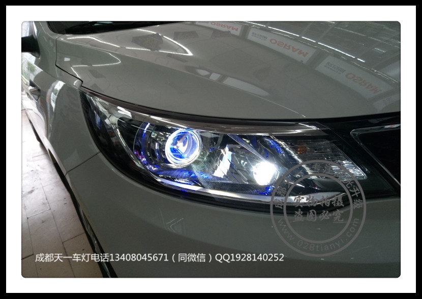 成都起亞K2車燈不亮？改裝雙光透鏡氙氣燈LED日行燈總成