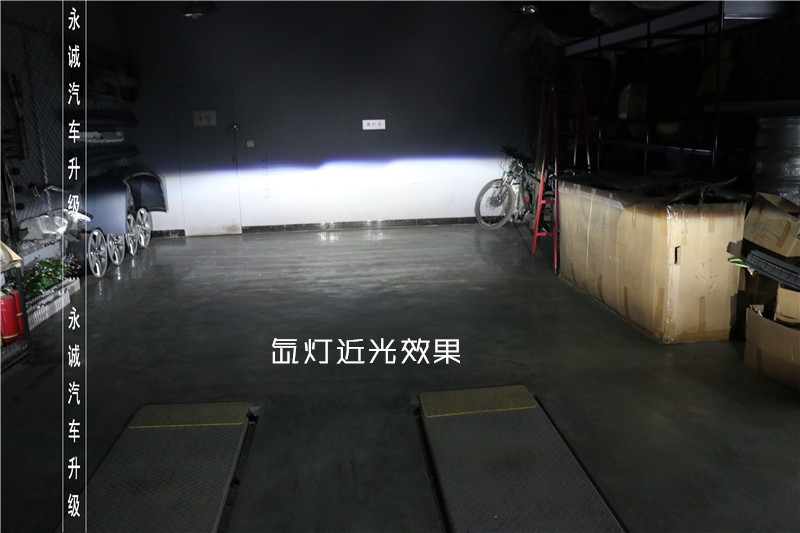 【永誠汽車】石家莊奇駿改燈，貝雷帽透鏡+巖崎5500K氙氣燈+歐司朗D1安定