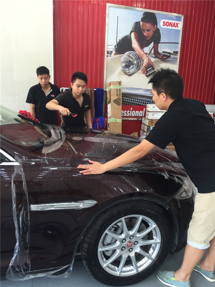捷豹XJL艾利隱形車衣車漆透明保護(hù)膜施工案例
