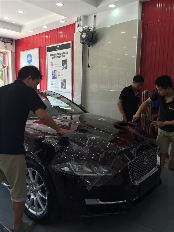 捷豹XJL艾利隱形車衣車漆透明保護(hù)膜施工案例
