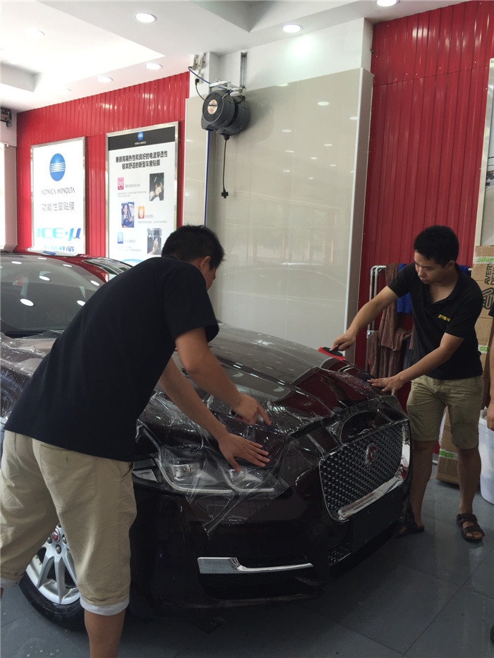 捷豹XJL艾利隱形車衣車漆透明保護(hù)膜施工案例