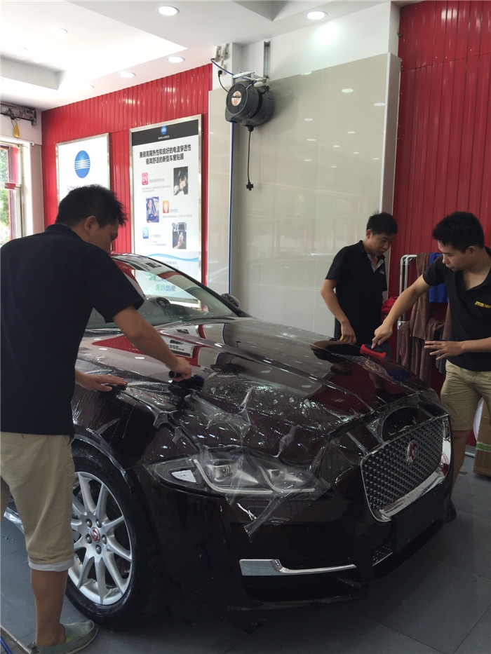 捷豹XJL艾利隱形車衣車漆透明保護(hù)膜施工案例