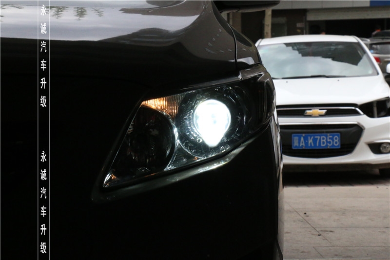 【永誠汽車】專業(yè)改燈，石家莊卡羅拉改Q5透鏡+巖崎5500K氙氣燈