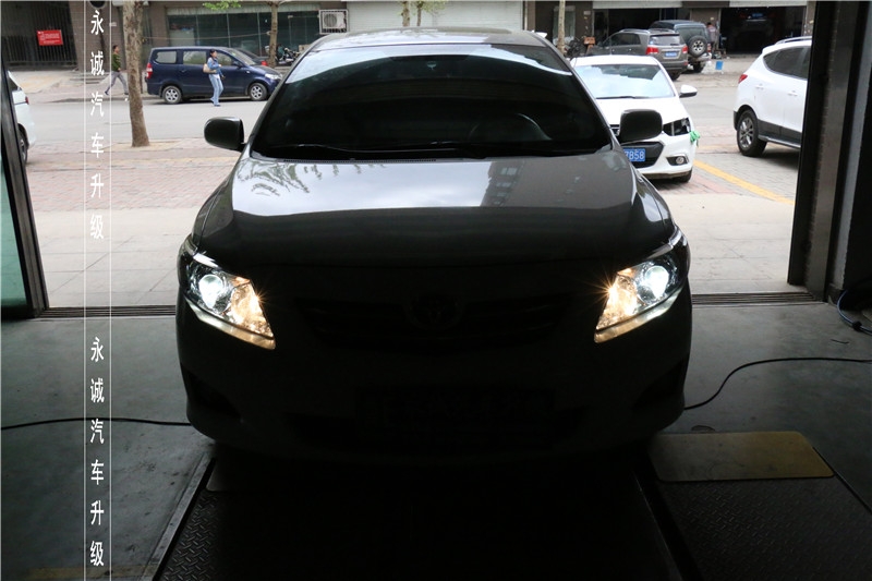 【永誠汽車】專業(yè)改燈，石家莊卡羅拉改Q5透鏡+巖崎5500K氙氣燈