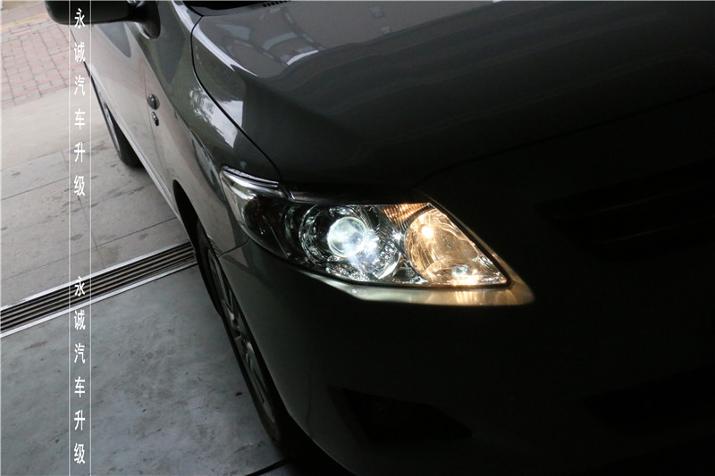 【永誠汽車】專業(yè)改燈，石家莊卡羅拉改Q5透鏡+巖崎5500K氙氣燈