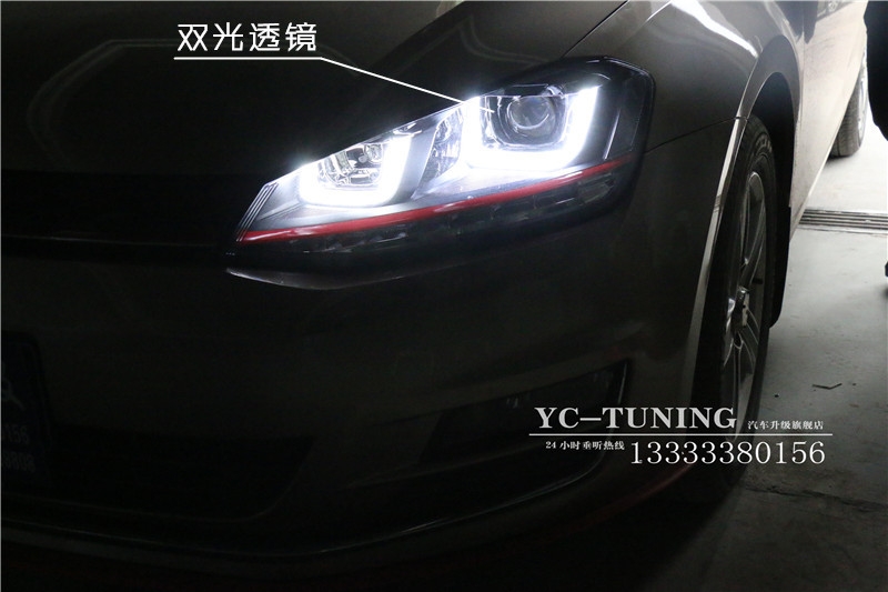 【永誠(chéng)汽車(chē)】石家莊高爾夫7升級(jí)時(shí)宇雙U氙氣前大燈