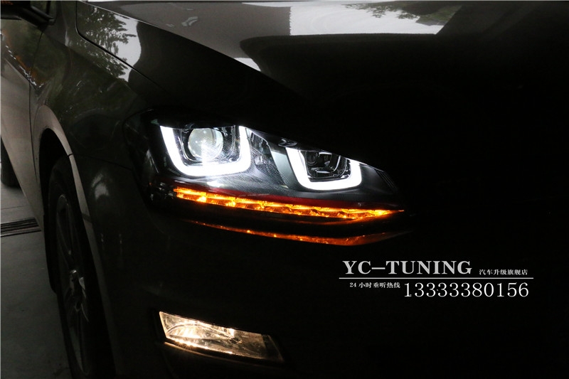 【永誠(chéng)汽車(chē)】石家莊高爾夫7升級(jí)時(shí)宇雙U氙氣前大燈