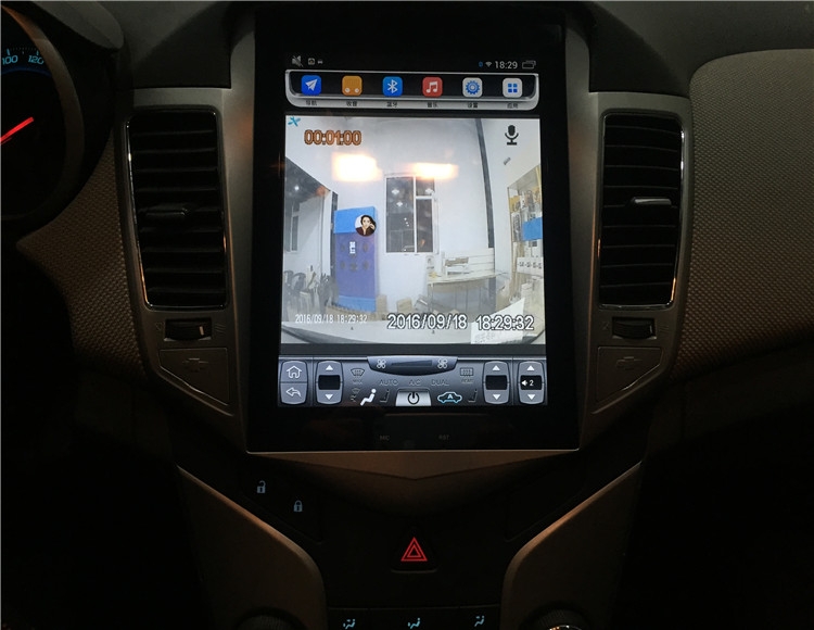 科魯茲安裝安卓iphone豎屏gps導航倒車影像行車記錄儀