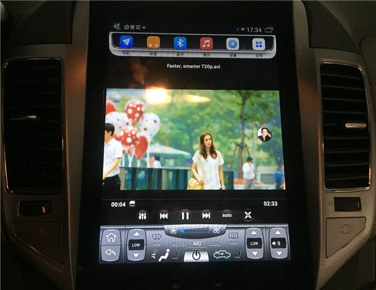 科魯茲安裝安卓iphone豎屏gps導航倒車影像行車記錄儀