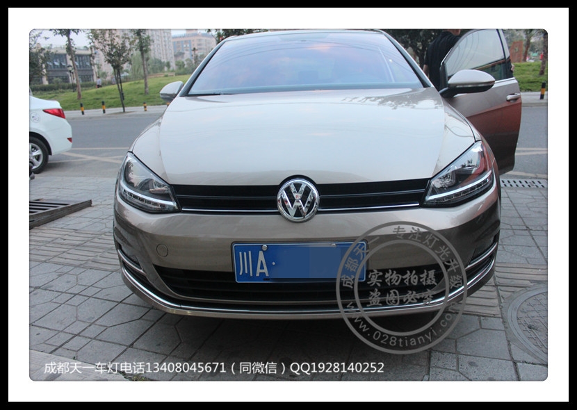 成都高爾夫7車燈改裝日行燈雙UQ5雙光透鏡氙氣燈
