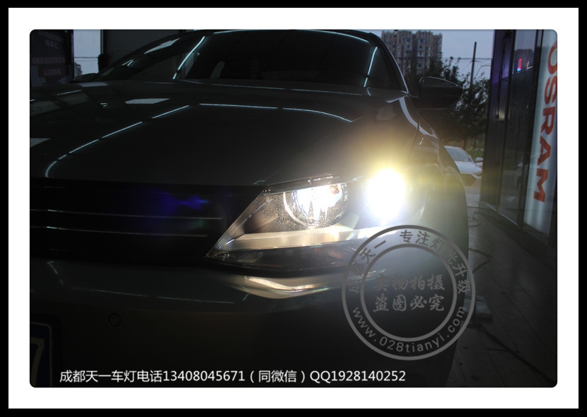 成都速騰車(chē)燈改裝氙氣燈雙光透鏡LED日行燈成都天一車(chē)燈改裝