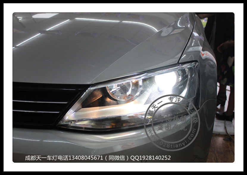 成都速騰車(chē)燈改裝氙氣燈雙光透鏡LED日行燈成都天一車(chē)燈改裝