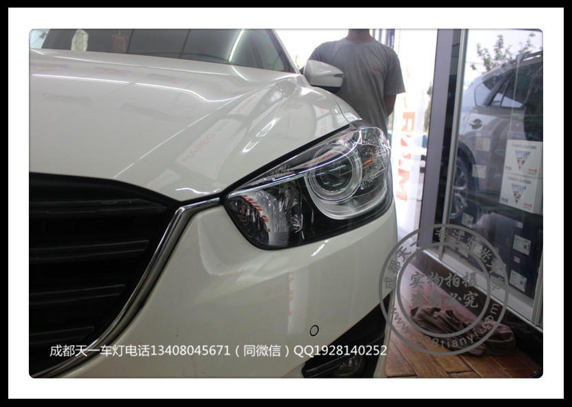 成都馬自達(dá)CX-5車燈升級(jí)改裝海拉雙光透鏡日行燈LED日行燈