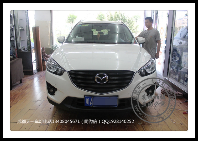 成都馬自達(dá)CX-5車燈升級(jí)改裝海拉雙光透鏡日行燈LED日行燈