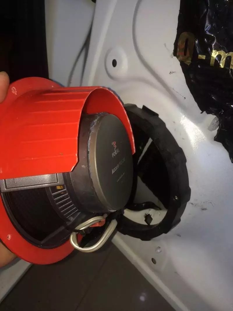 本田飛度音響改裝勁浪165AS喇叭+中道隔音-南寧途悅音響隔音改裝