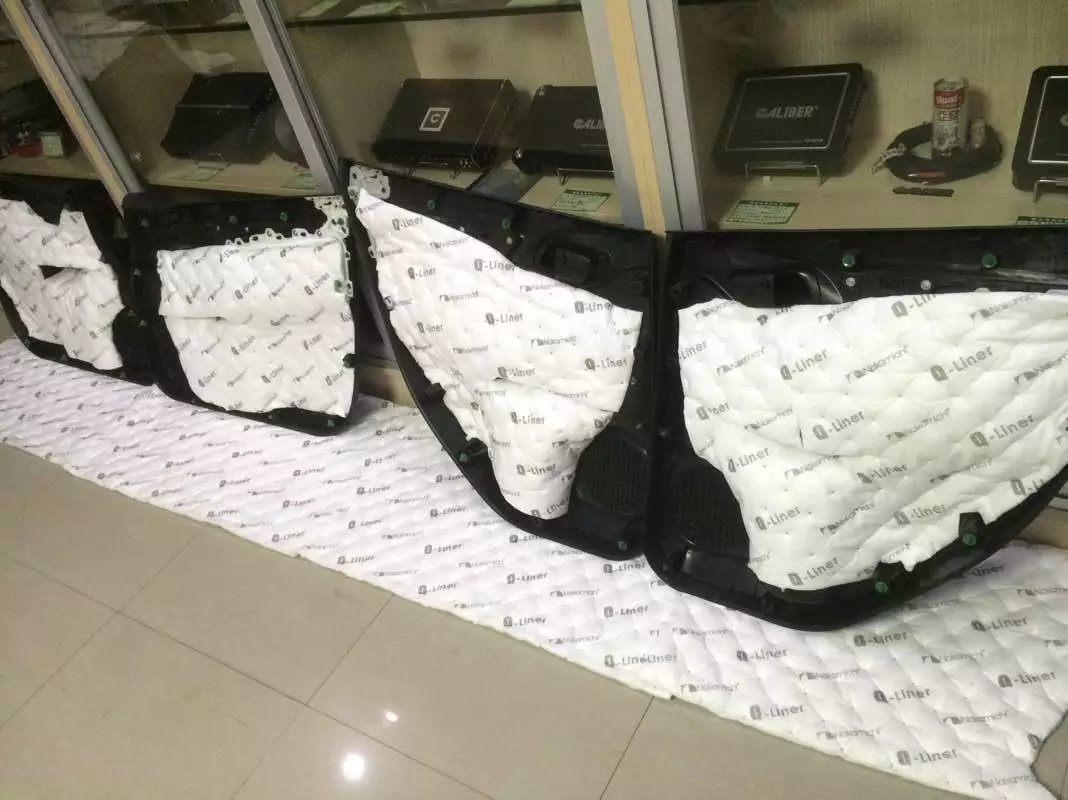 本田飛度音響改裝勁浪165AS喇叭+中道隔音-南寧途悅音響隔音改裝