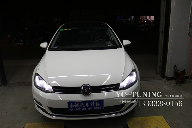 【永誠汽車】石家莊大眾高爾夫7升級前大燈，多功能方向盤