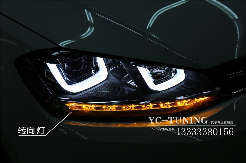 【永誠汽車】石家莊大眾高爾夫7升級前大燈，多功能方向盤