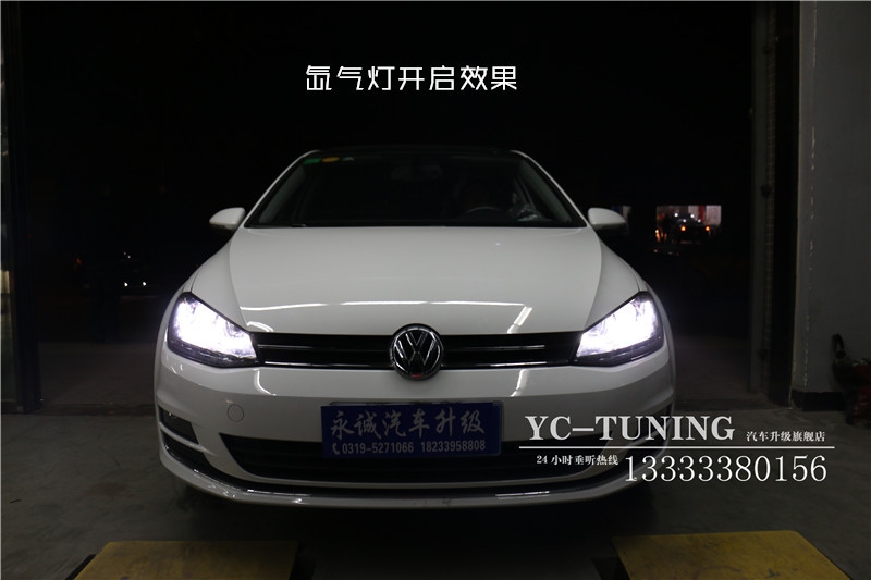【永誠汽車】石家莊大眾高爾夫7升級前大燈，多功能方向盤