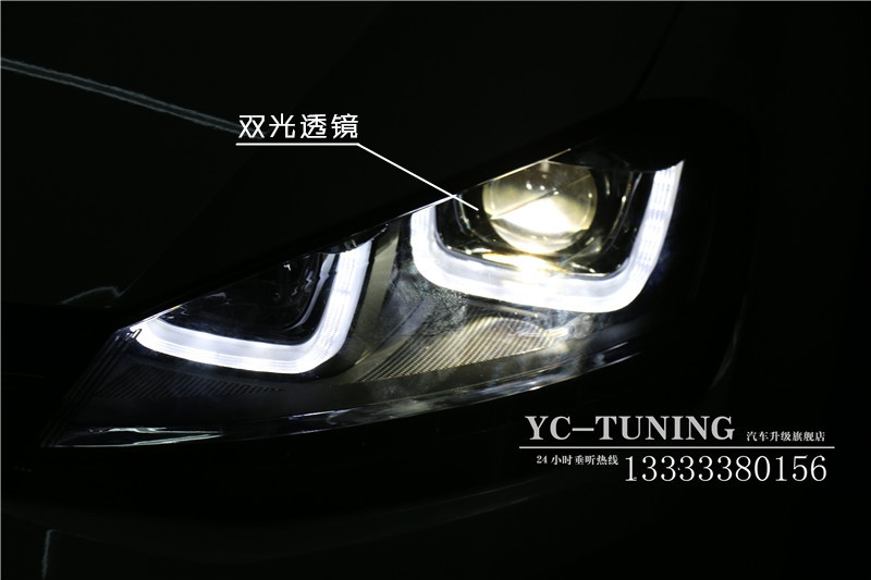 【永誠汽車】石家莊大眾高爾夫7升級前大燈，多功能方向盤