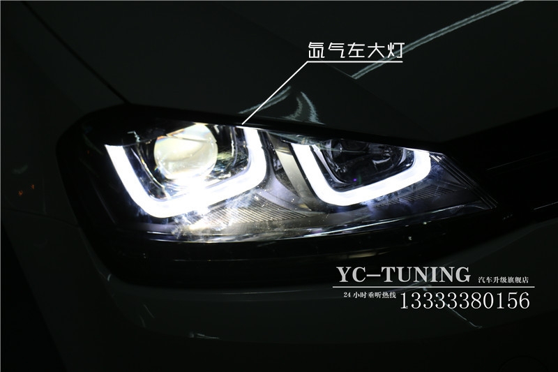 【永誠汽車】石家莊大眾高爾夫7升級前大燈，多功能方向盤