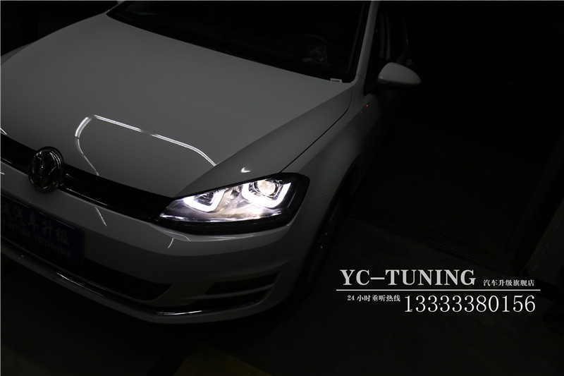 【永誠汽車】石家莊大眾高爾夫7升級前大燈，多功能方向盤