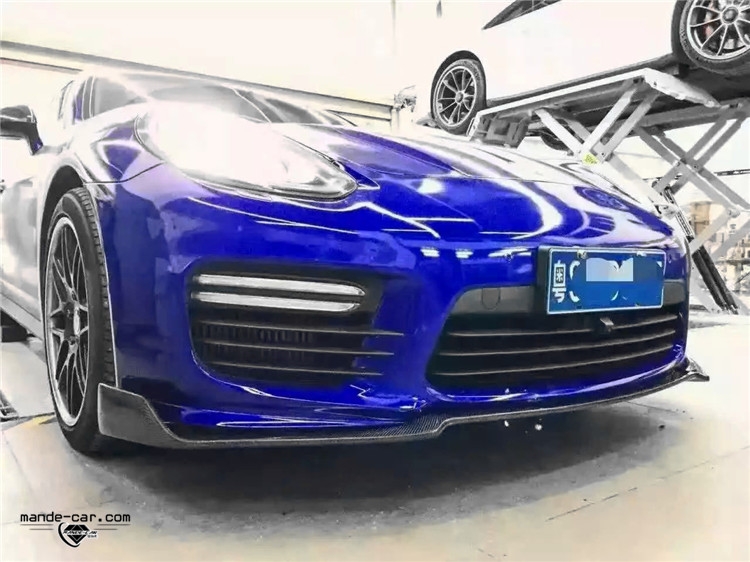 2013-2017保時捷panamera改裝Turbo大嘴前保險杠 碳纖維前唇