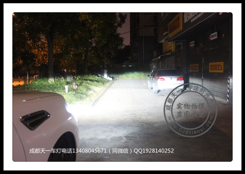 成都途樂車燈升級改裝4雙光透鏡4近光4遠(yuǎn)光海拉5透鏡飛利浦氙氣燈