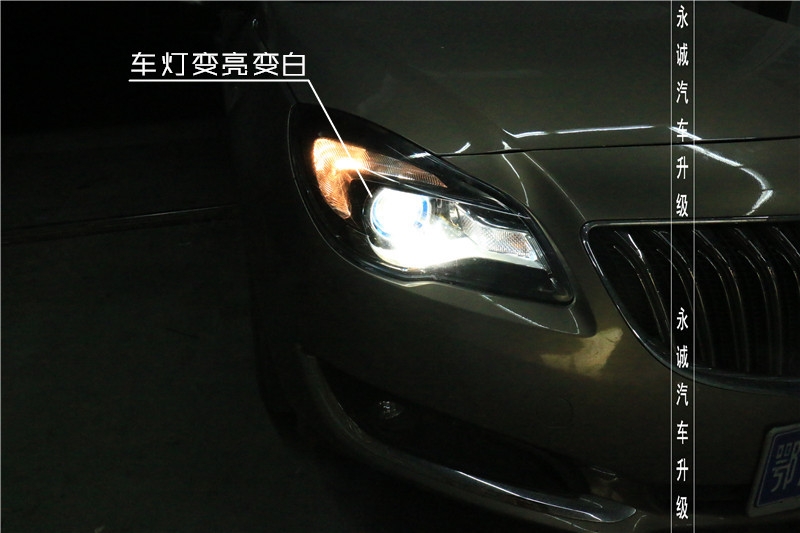 石家莊君威改燈 貝雷帽雙光透鏡+歐司朗5500K氙氣燈+歐司朗安定【永誠汽車】
