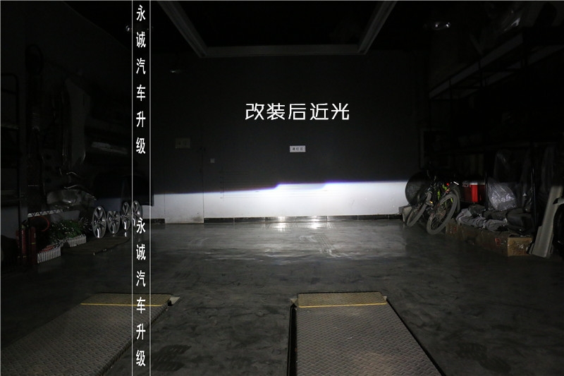 【永誠汽車】石家莊朗逸改燈，氙氣前大燈，藍(lán)色惡魔眼