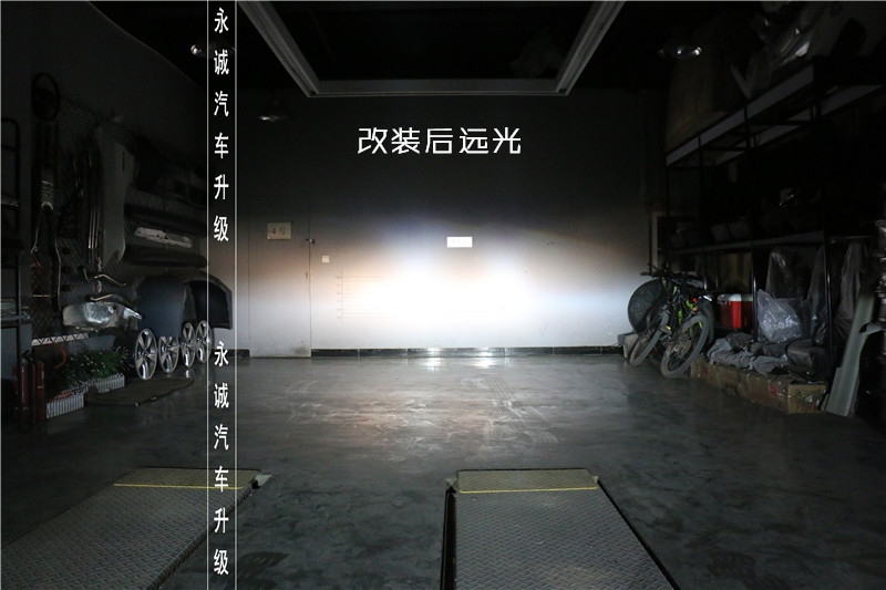 【永誠汽車】石家莊朗逸改燈，氙氣前大燈，藍(lán)色惡魔眼