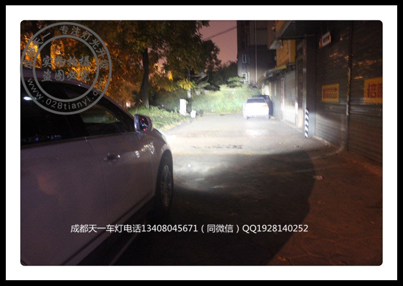 成都XT5車(chē)燈改裝升級(jí)海拉雙光透鏡LED日行燈