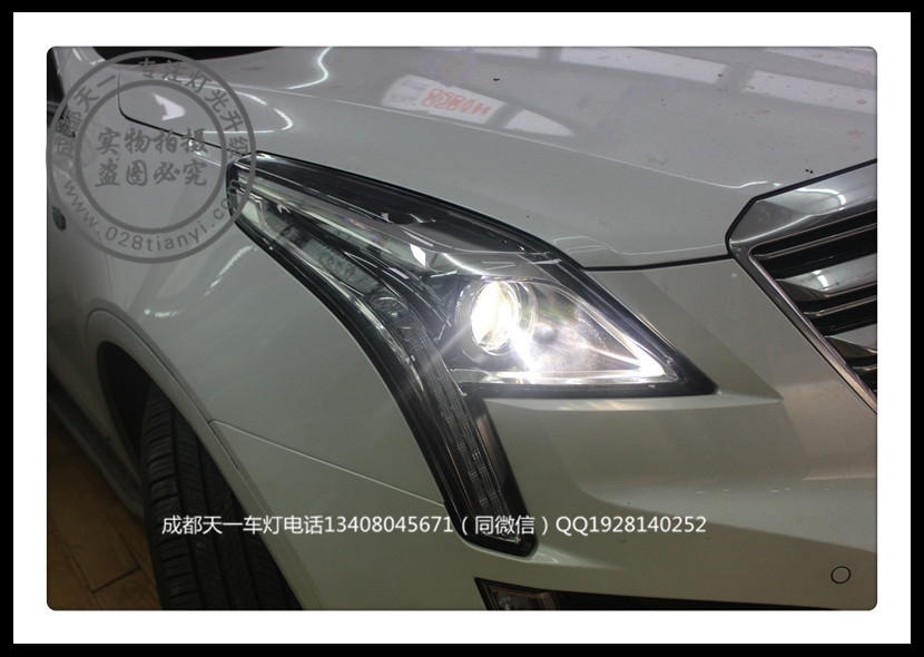 成都XT5車(chē)燈改裝升級(jí)海拉雙光透鏡LED日行燈