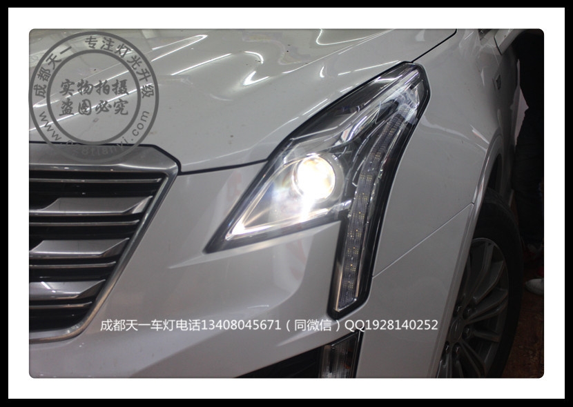 成都XT5車(chē)燈改裝升級(jí)海拉雙光透鏡LED日行燈