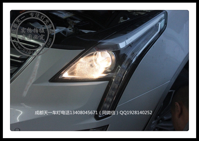 成都XT5車(chē)燈改裝升級(jí)海拉雙光透鏡LED日行燈
