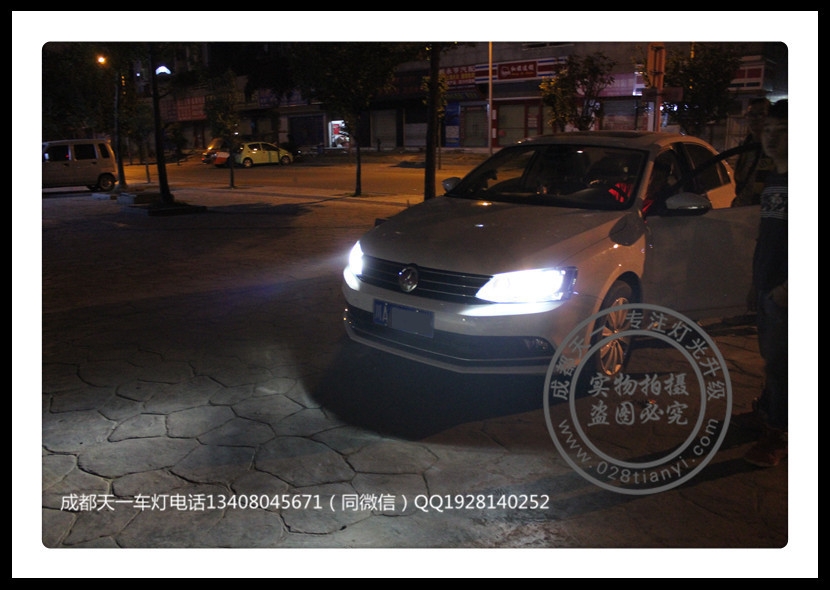 成都15款大眾速騰車燈改裝升級(jí)海拉透鏡日行燈總成