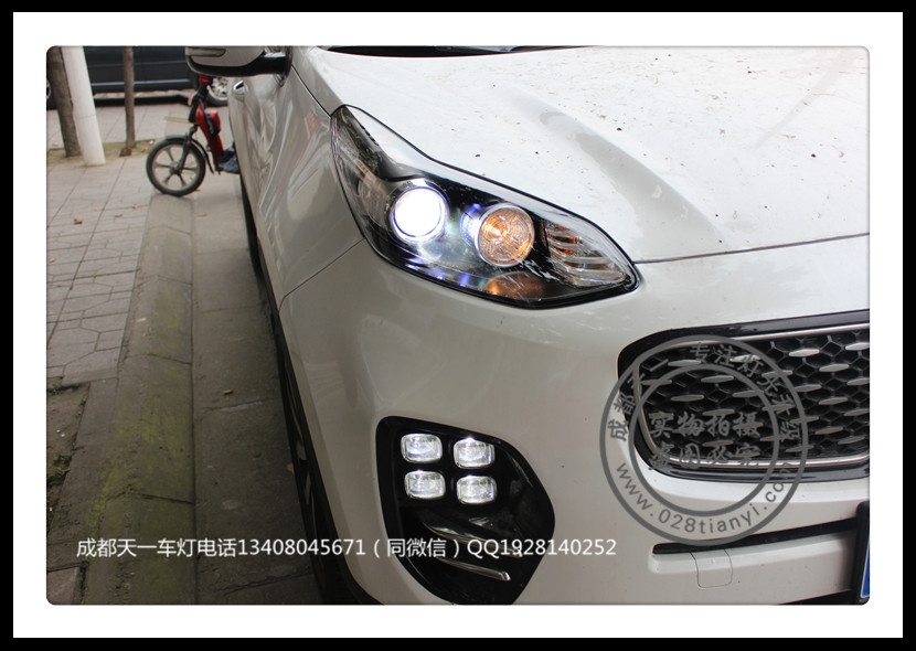 成都起亞KX5改裝氙氣燈海拉雙光透鏡成都天一車燈