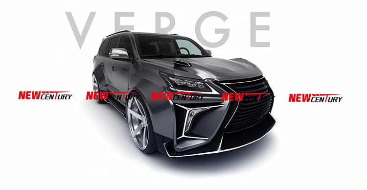 2015款新款雷克薩斯LX570改裝VERGE寬體大包圍 前杠葉子板中網(wǎng) 后杠排氣