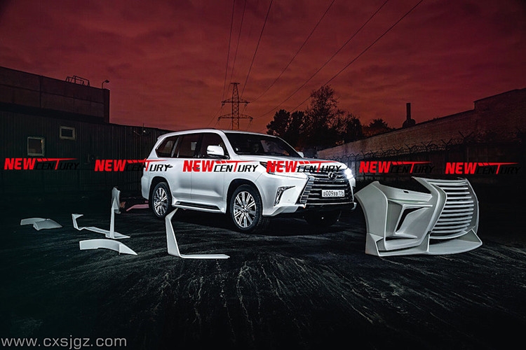 2015款新款雷克薩斯LX570改裝VERGE寬體大包圍 前杠葉子板中網(wǎng) 后杠排氣